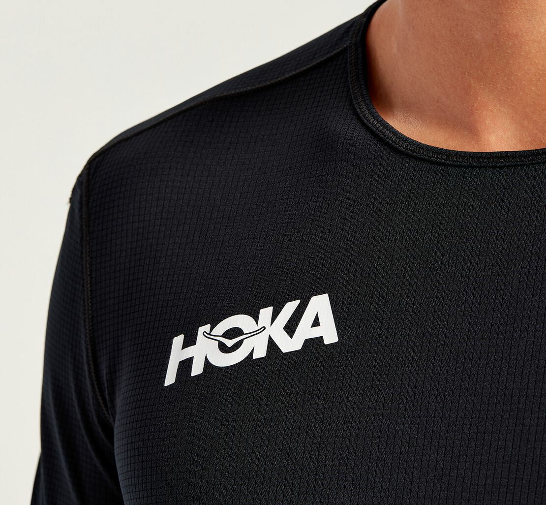 HOKA Black - Men's Performance Short Sleeve