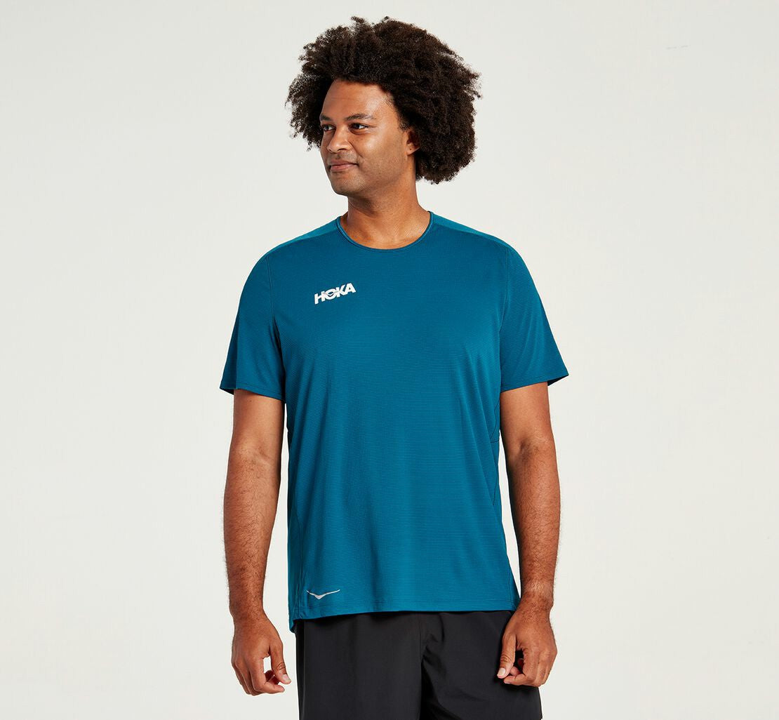 HOKA Moroccan Blue - Men's Performance Short Sleeve