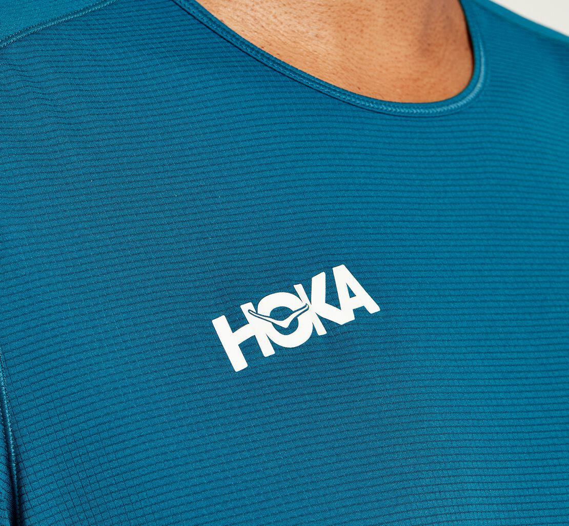 HOKA Moroccan Blue - Men's Performance Short Sleeve