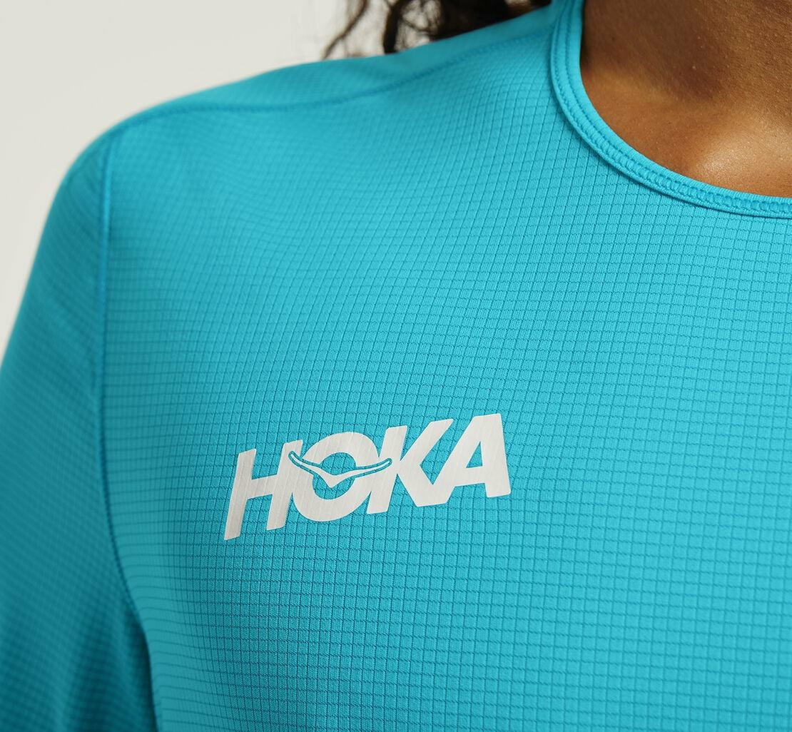 HOKA Scuba Blue - Men's Performance Short Sleeve