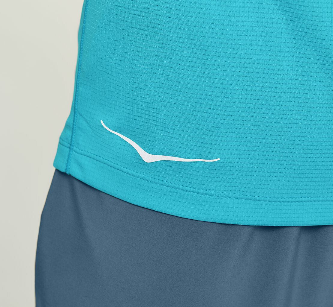 HOKA Scuba Blue - Men's Performance Short Sleeve