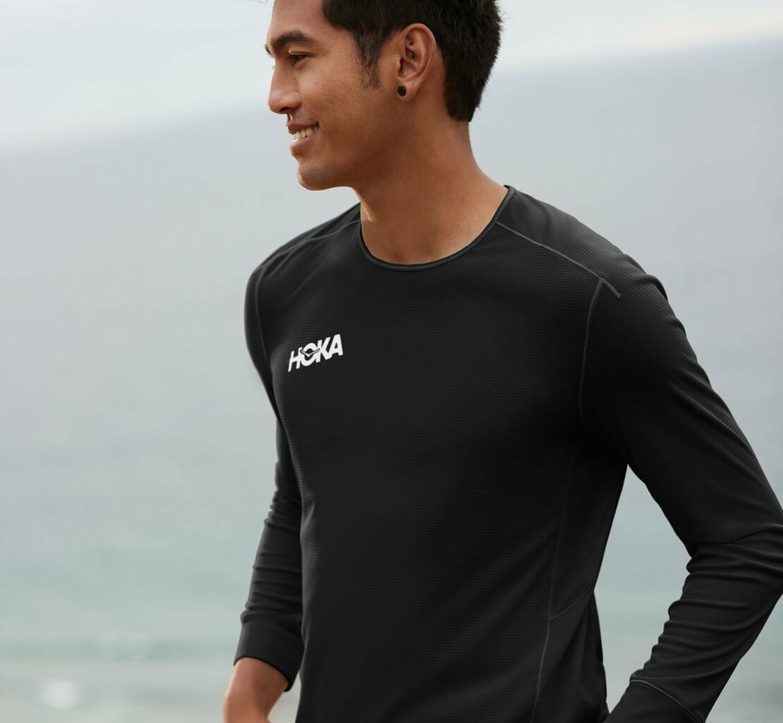 HOKA Black - Men's Performance 3/4 Sleeve