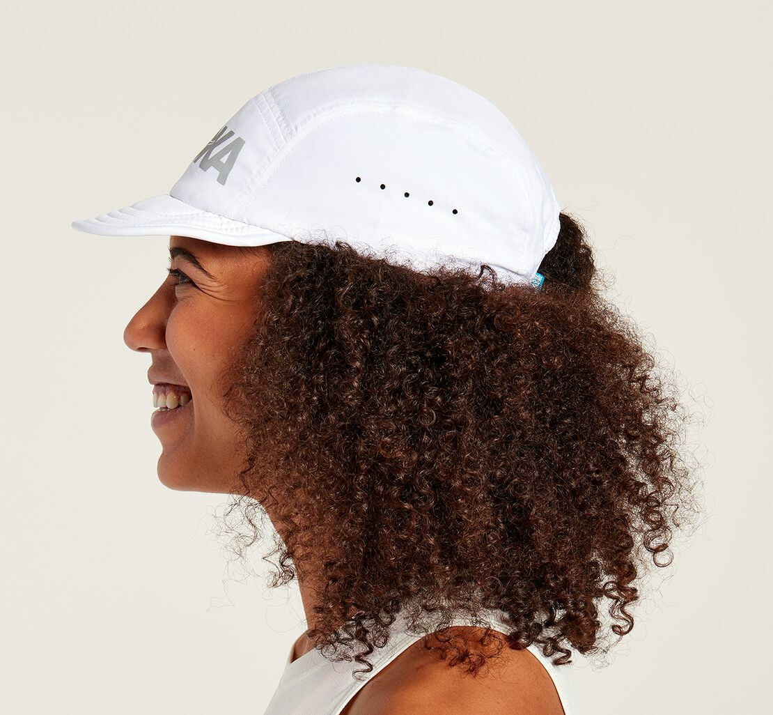 HOKA White / Castlerock - All Gender Packable Trail Hat