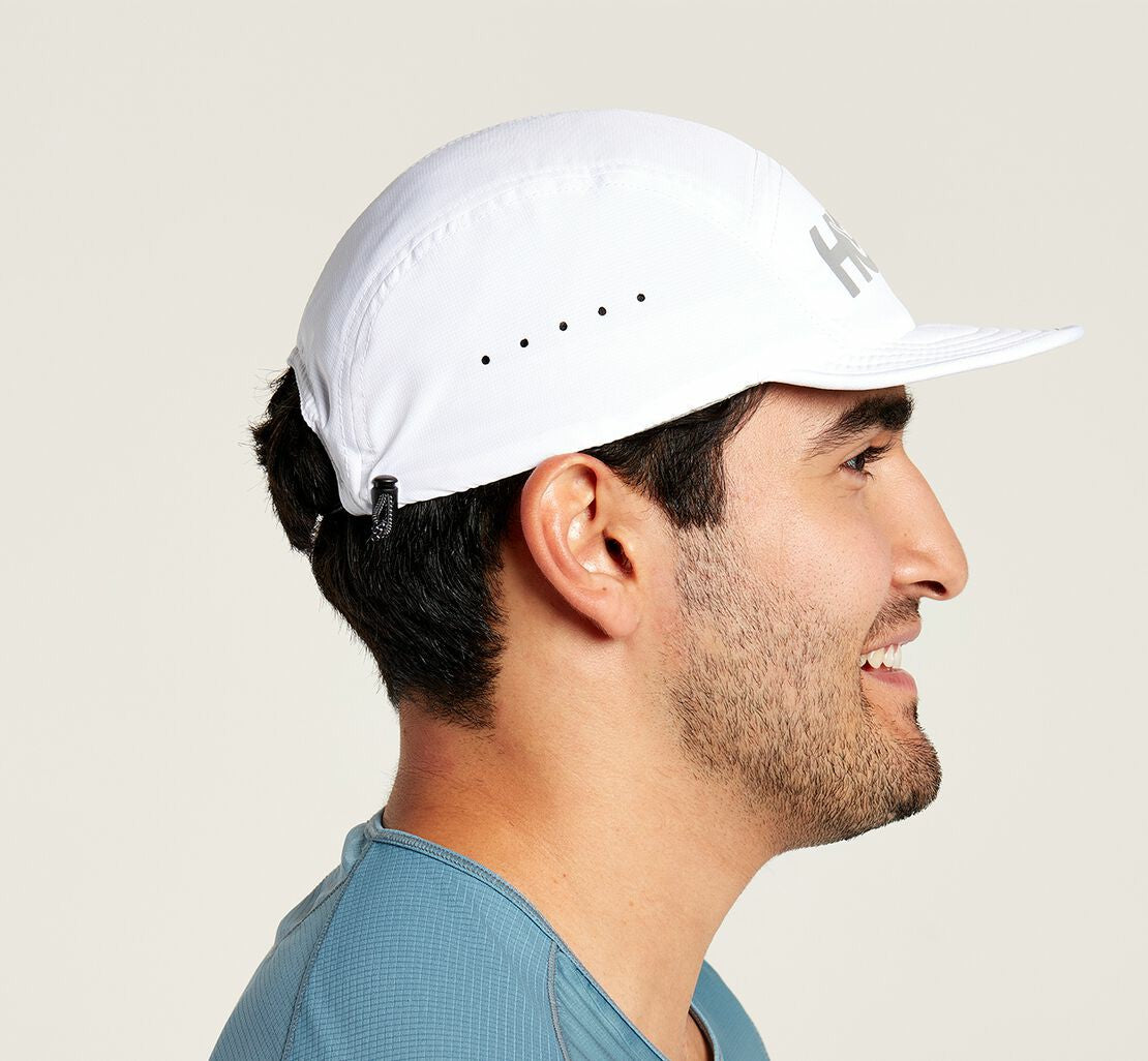 HOKA White / Castlerock - All Gender Packable Trail Hat