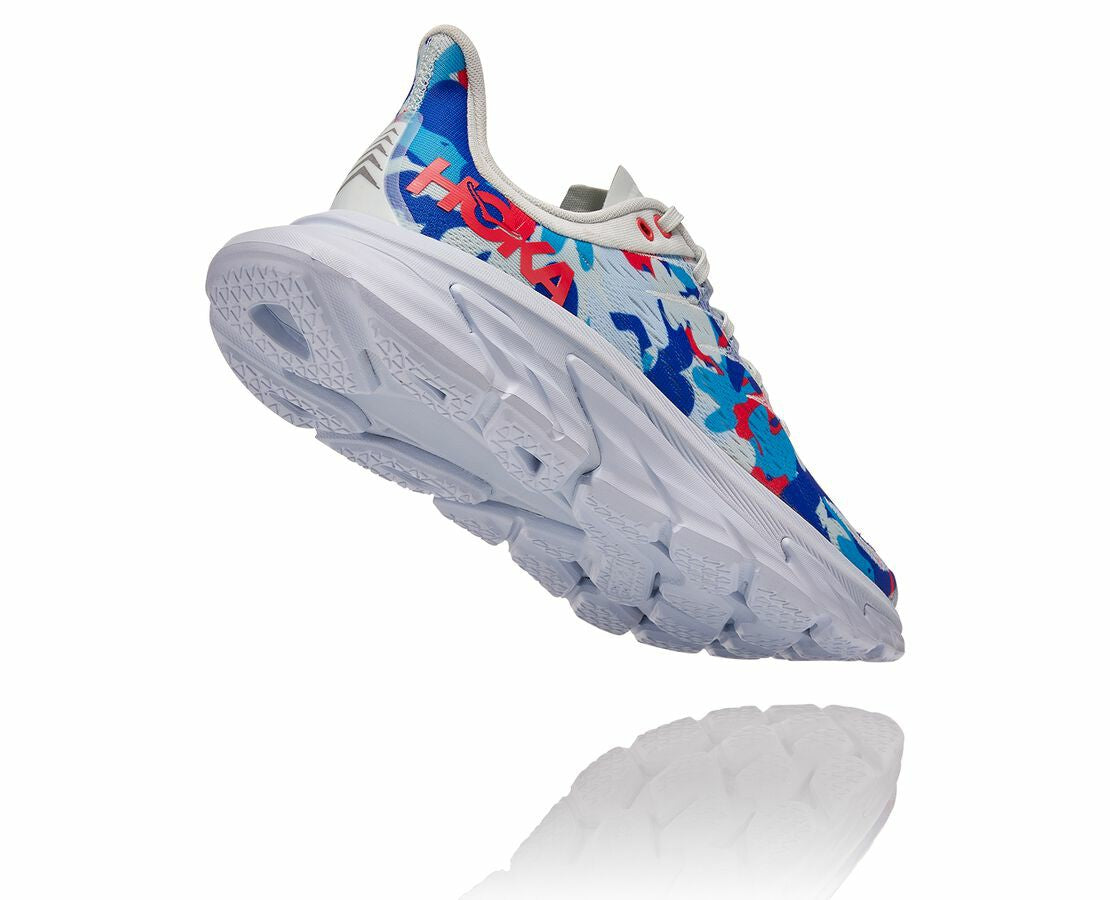 HOKA Ballad Blue / Blue Flower - All Gender Clifton Edge Geometric