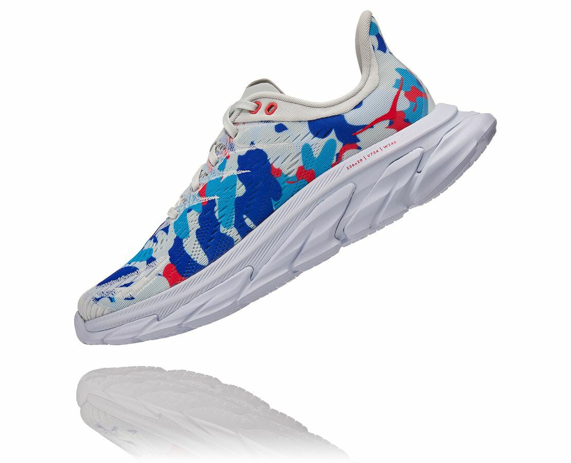 HOKA Ballad Blue / Blue Flower - All Gender Clifton Edge Geometric
