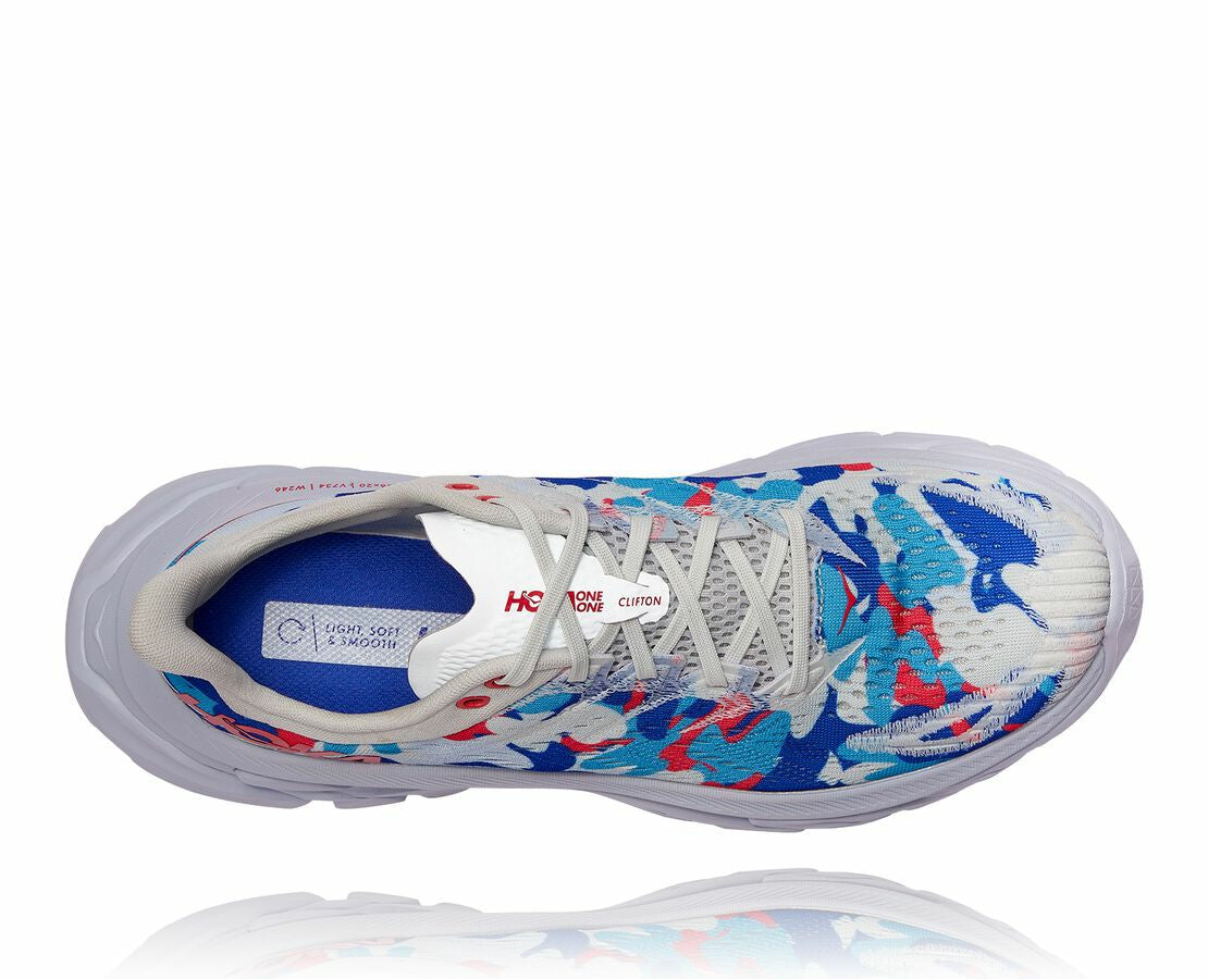 HOKA Ballad Blue / Blue Flower - All Gender Clifton Edge Geometric