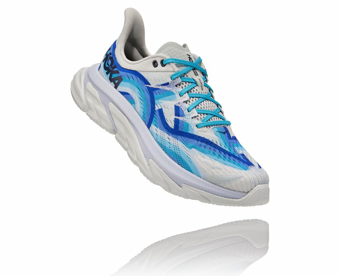 HOKA Dazzling Blue / Blue Flower - All Gender Clifton Edge Geometric