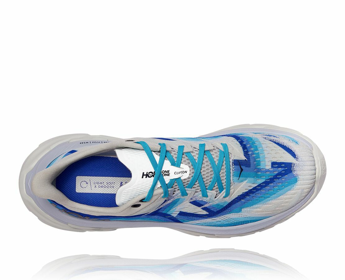 HOKA Dazzling Blue / Blue Flower - All Gender Clifton Edge Geometric