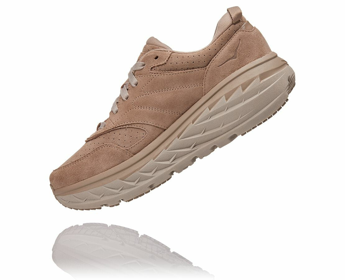 HOKA Simply Taupe / Pumice Stone - All Gender Bondi L Suede