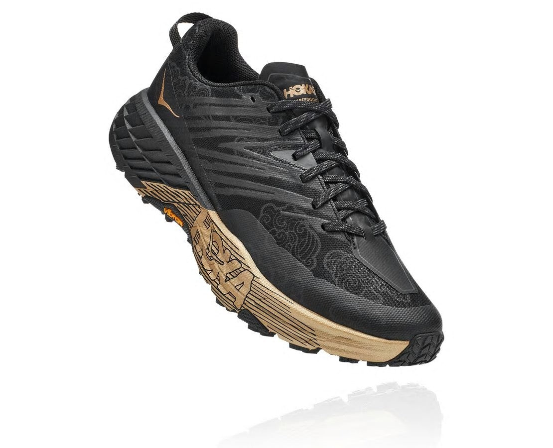 HOKA Black / Gold - All Gender Speedgoat 4 CNY