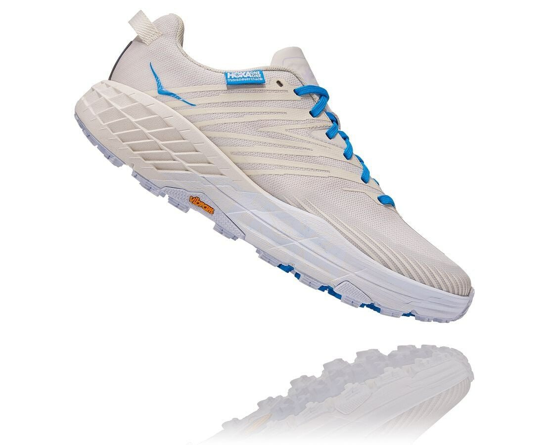 HOKA Marshmallow / Cyan Blue - All Gender Hoka X Tint Speedgoat 4