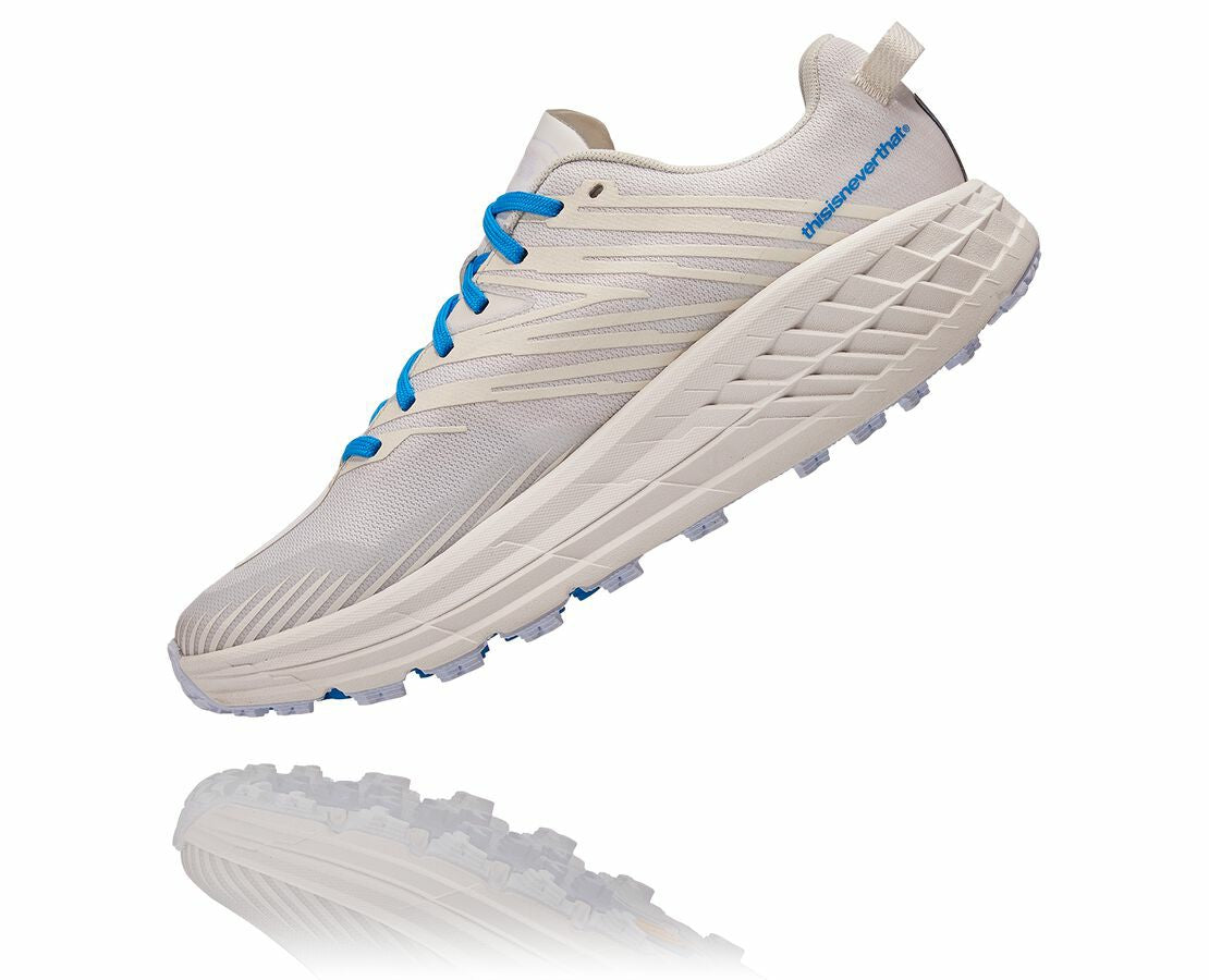 HOKA Marshmallow / Cyan Blue - All Gender Hoka X Tint Speedgoat 4