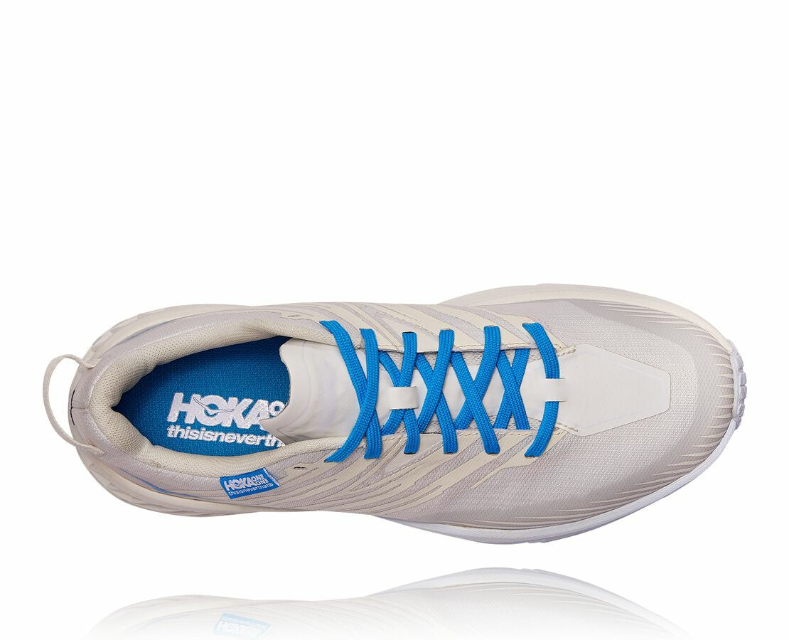 HOKA Marshmallow / Cyan Blue - All Gender Hoka X Tint Speedgoat 4