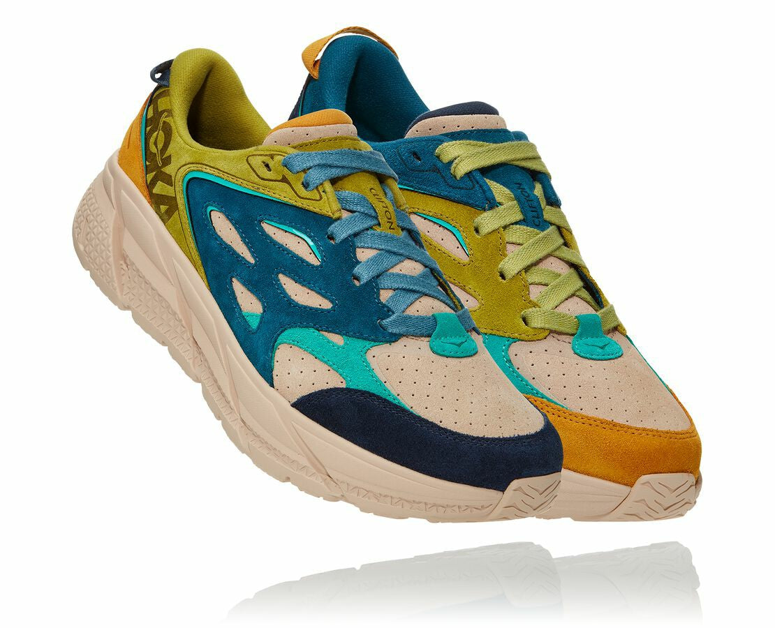 HOKA Multi / Shifting Sand - Unisex Clifton L Suede