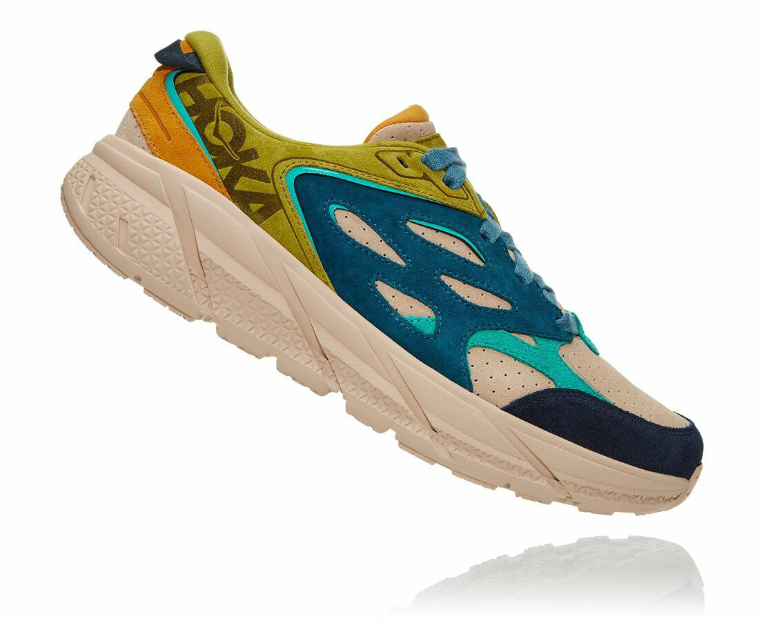 HOKA Multi / Shifting Sand - Unisex Clifton L Suede