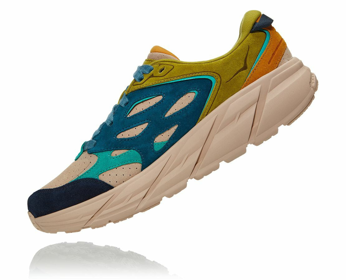 HOKA Multi / Shifting Sand - Unisex Clifton L Suede
