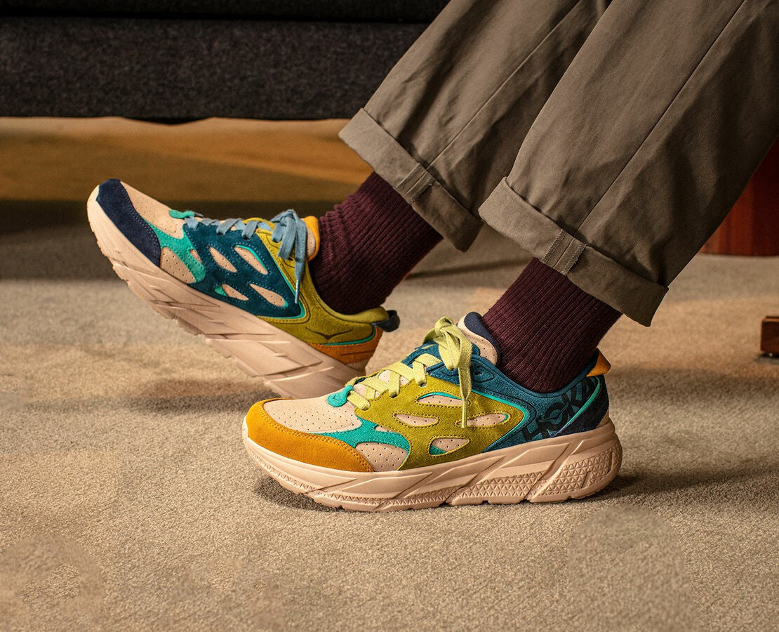 HOKA Multi / Shifting Sand - Unisex Clifton L Suede
