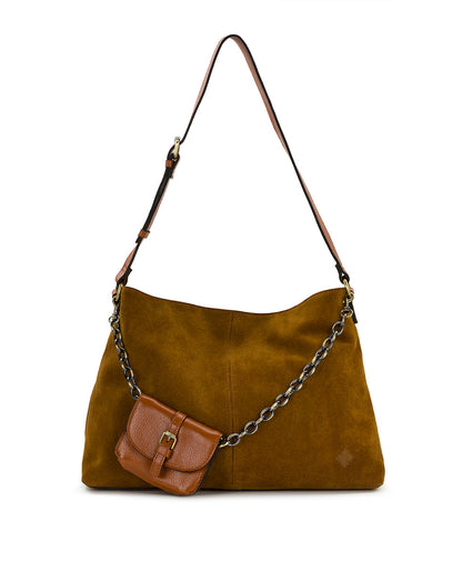 Patricia Nash Liora Slouchy Tote with Mini Torri - Suede Leather