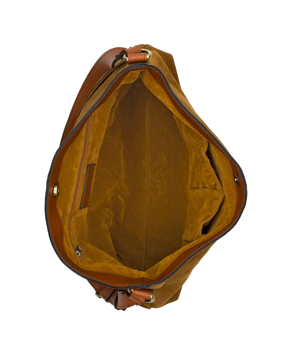 Patricia Nash Liora Slouchy Tote with Mini Torri - Suede Leather