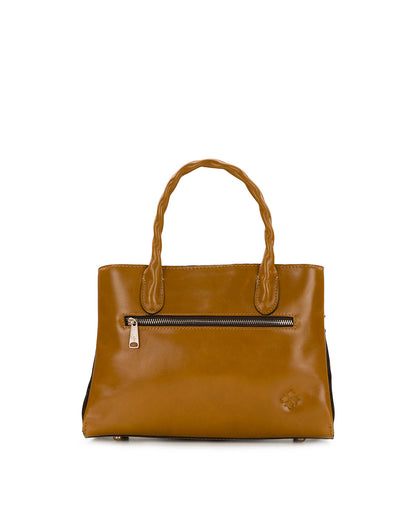 Patricia Nash Genovese Satchel - Vintage Distressed Metallic Woven