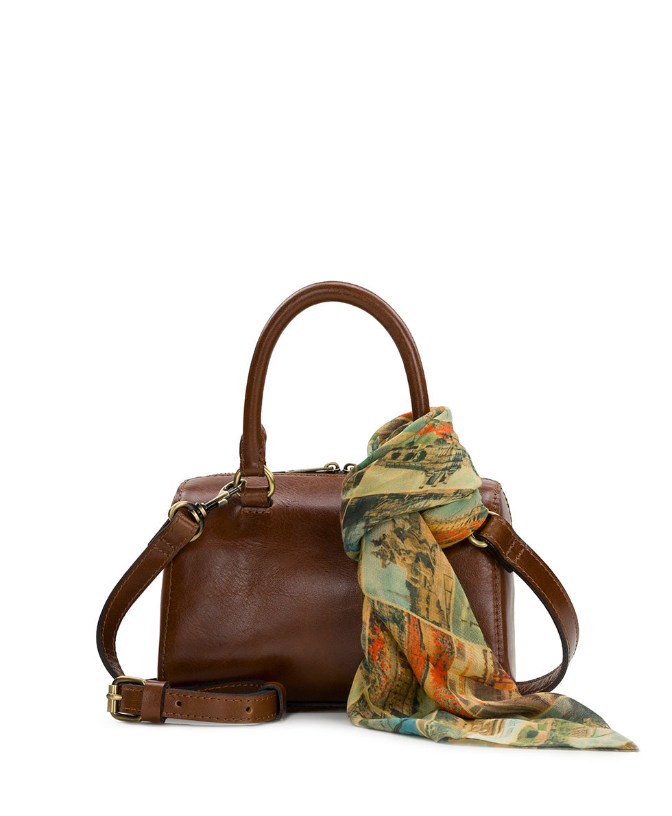 Patricia Nash Rodez Satchel with Scarf - Vintage Distressed