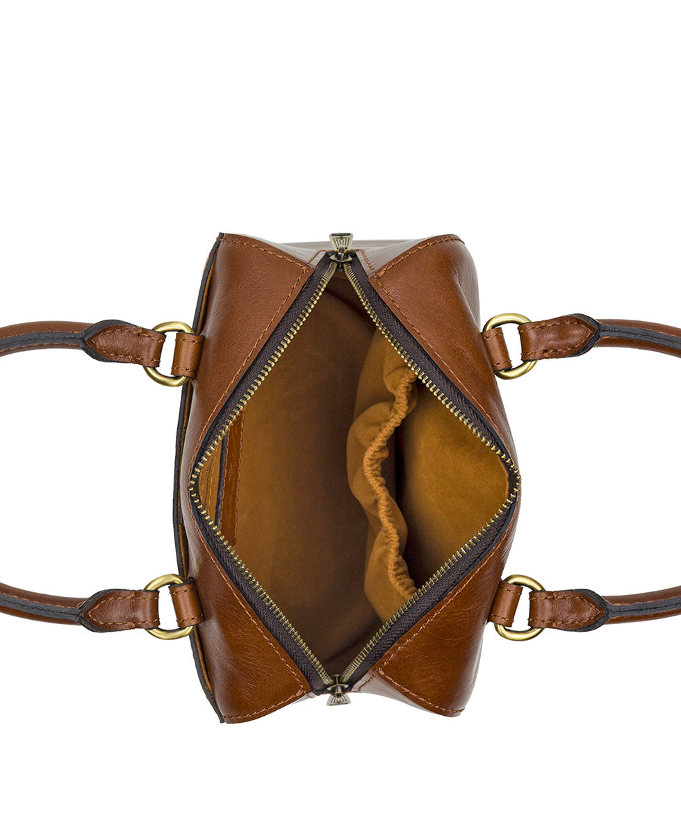 Patricia Nash Rodez Satchel with Scarf - Vintage Distressed