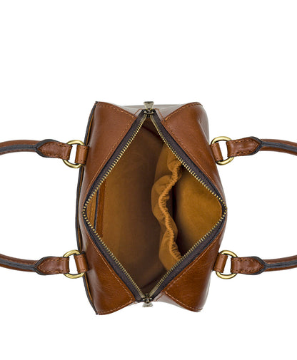 Patricia Nash Rodez Satchel with Scarf - Vintage Distressed