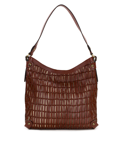 Patricia Nash Lyana Slouchy Shoulder Bag - Specialty Woven Leather