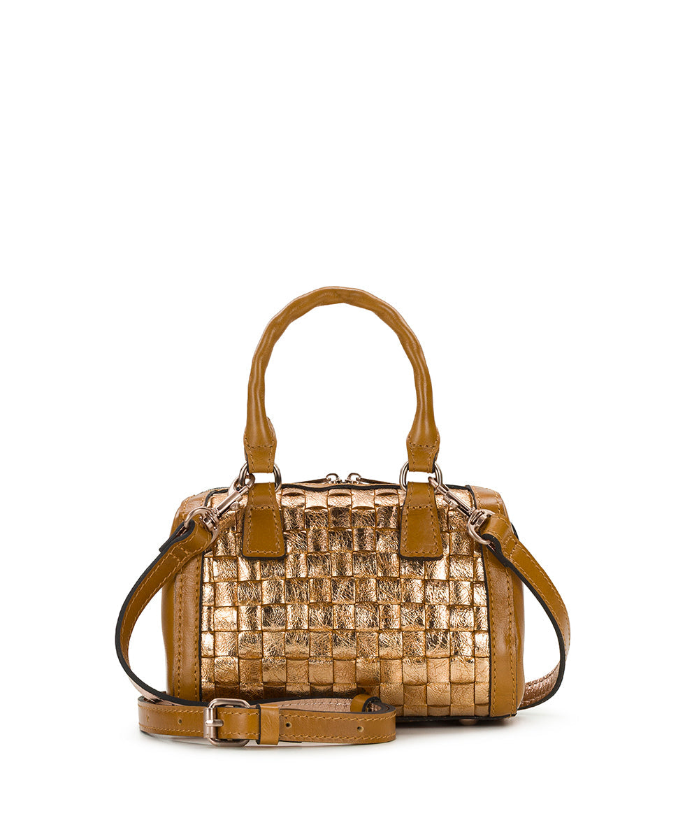 Patricia Nash Rodez Satchel - Vintage Distressed Metallic Woven
