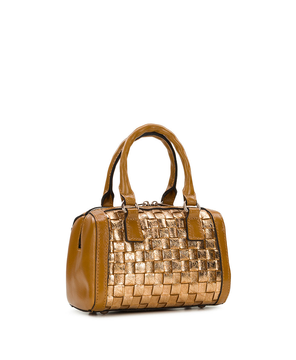 Patricia Nash Rodez Satchel - Vintage Distressed Metallic Woven