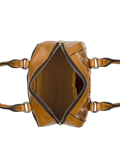 Patricia Nash Rodez Satchel - Vintage Distressed Metallic Woven