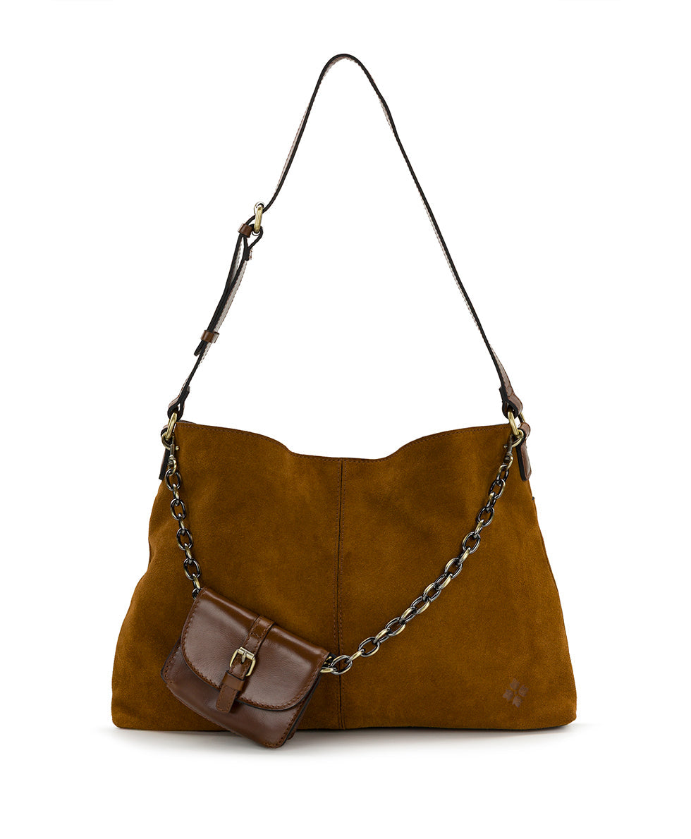 Patricia Nash Liora Slouchy Tote | Suede Leather | Cognac | Patricia Nash