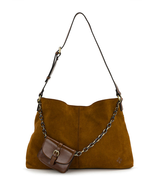 Patricia Nash Liora Slouchy Tote | Suede Leather | Cognac | Patricia Nash