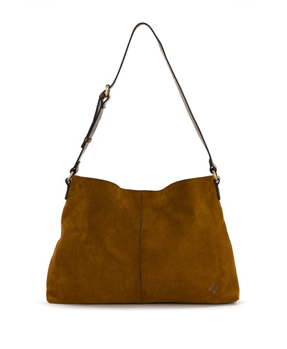 Patricia Nash Liora Slouchy Tote | Suede Leather | Cognac | Patricia Nash