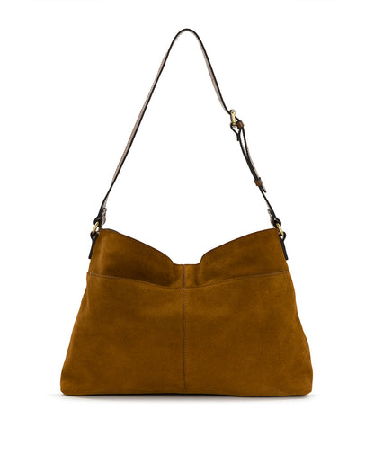 Patricia Nash Liora Slouchy Tote | Suede Leather | Cognac | Patricia Nash
