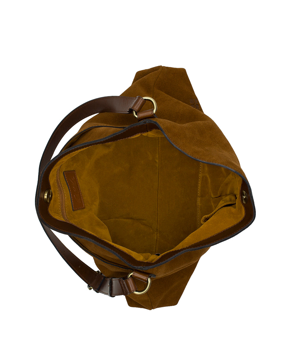 Patricia Nash Liora Slouchy Tote | Suede Leather | Cognac | Patricia Nash