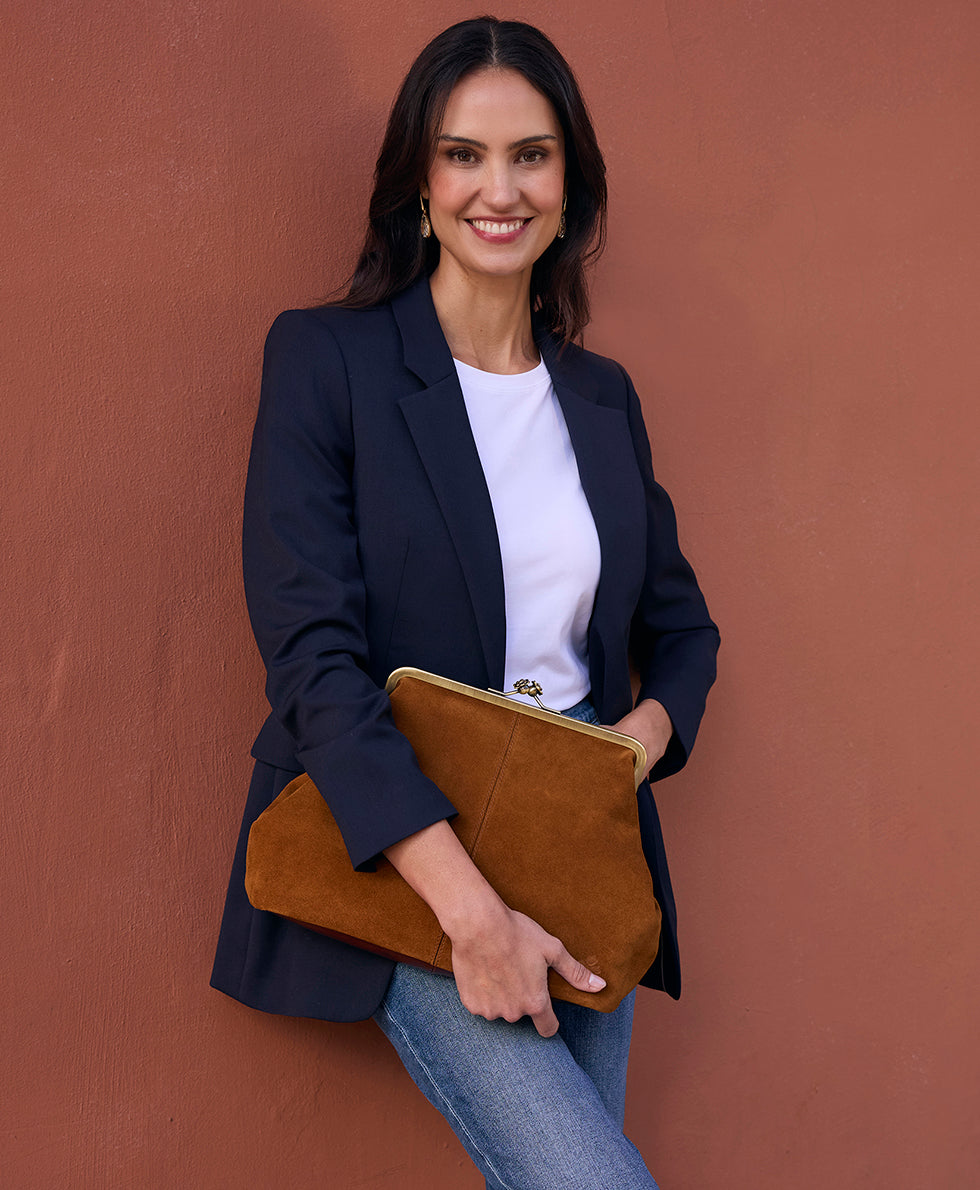 Patricia Nash Vivienne Frame | Suede Leather | Cognac | Patricia Nash