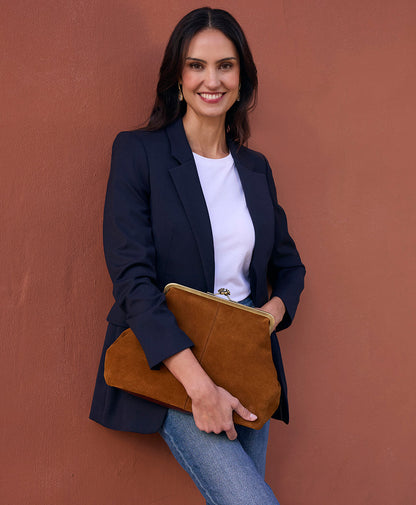 Patricia Nash Vivienne Frame | Suede Leather | Cognac | Patricia Nash
