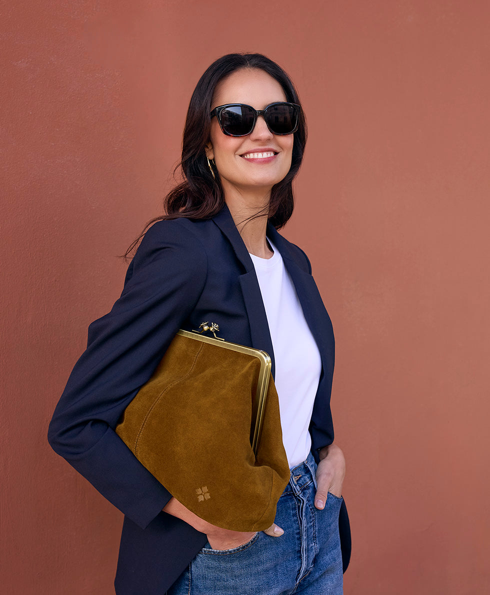 Patricia Nash Vivienne Frame | Suede Leather | Cognac | Patricia Nash