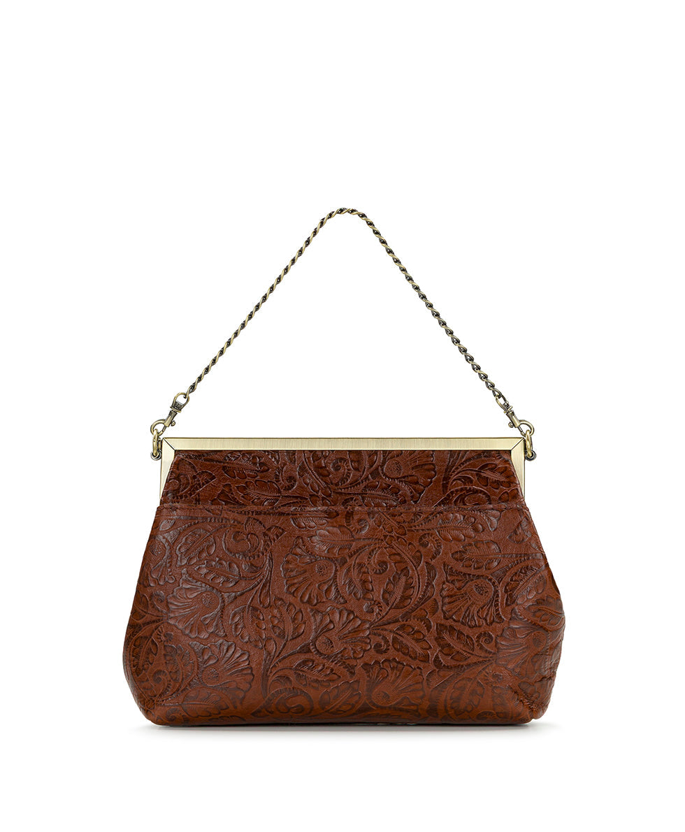 Patricia Nash Vilaine Frame | Brazilian Supple Tooled | Cognac
