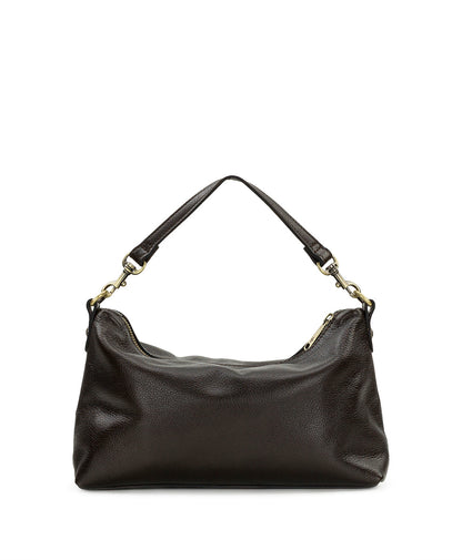 Patricia Nash Kolena Hobo Crossbody | Rugged Natural Grain | Chocolate