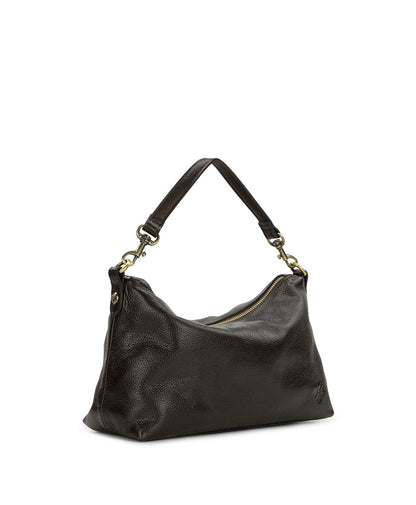 Patricia Nash Kolena Hobo Crossbody | Rugged Natural Grain | Chocolate