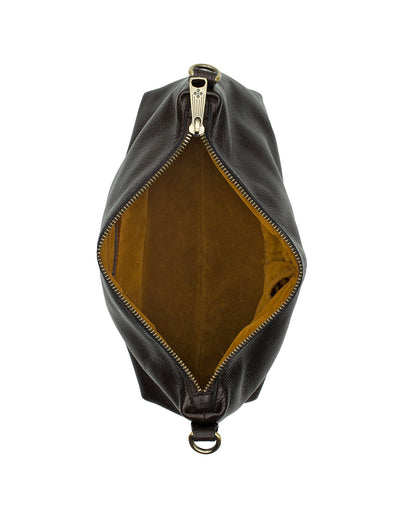 Patricia Nash Kolena Hobo Crossbody | Rugged Natural Grain | Chocolate