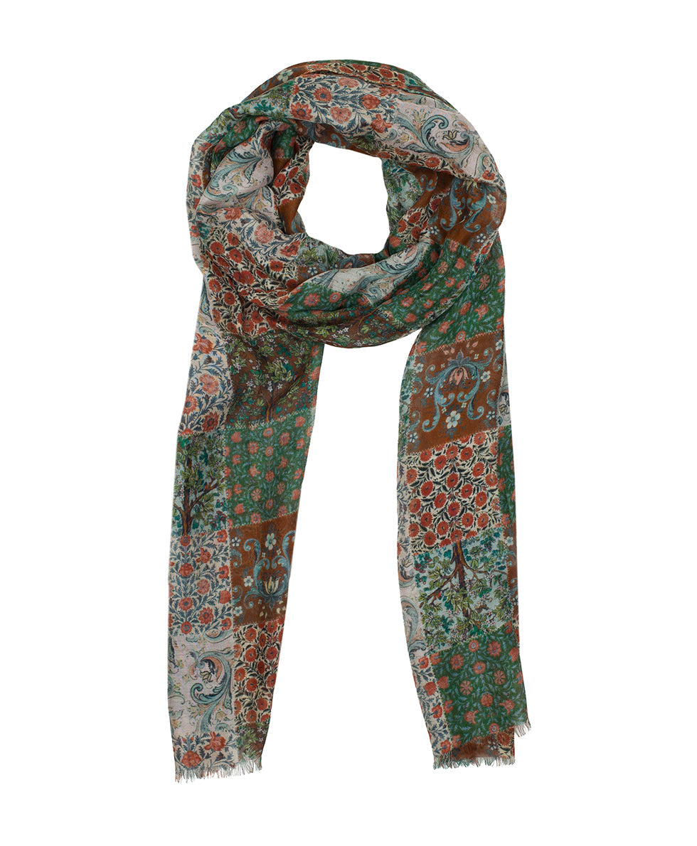 Patricia Nash Scarf | Nordic Patchwork Print | Nordic Patchwork