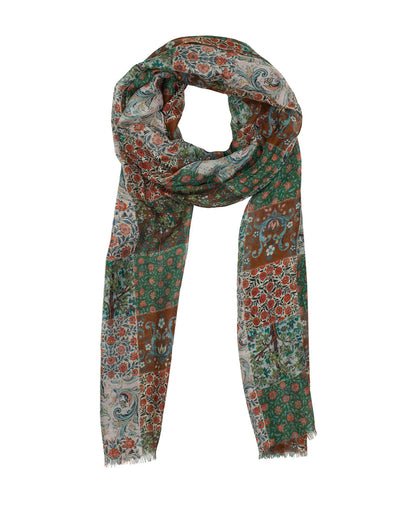 Patricia Nash Scarf | Nordic Patchwork Print | Nordic Patchwork