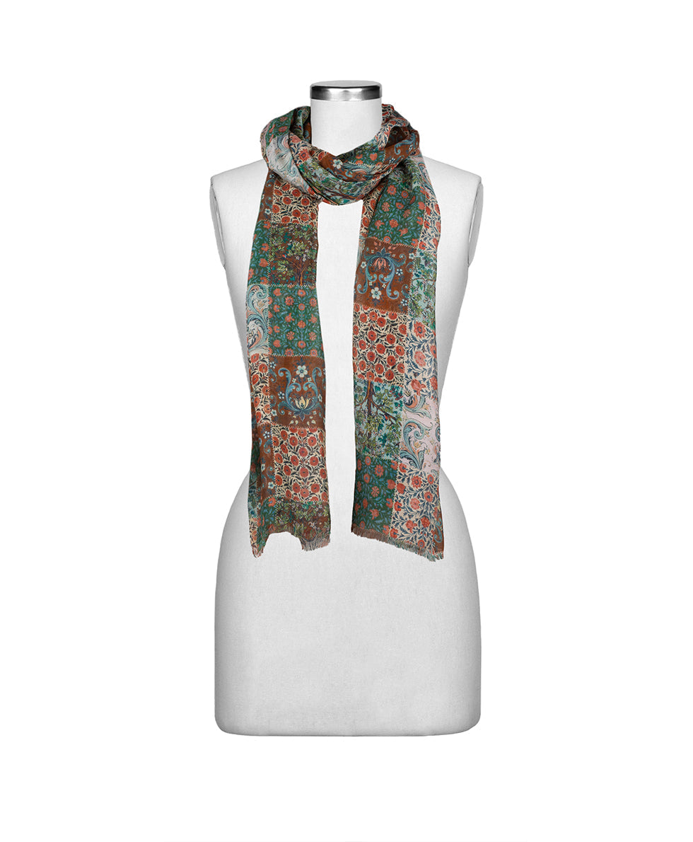 Patricia Nash Scarf | Nordic Patchwork Print | Nordic Patchwork