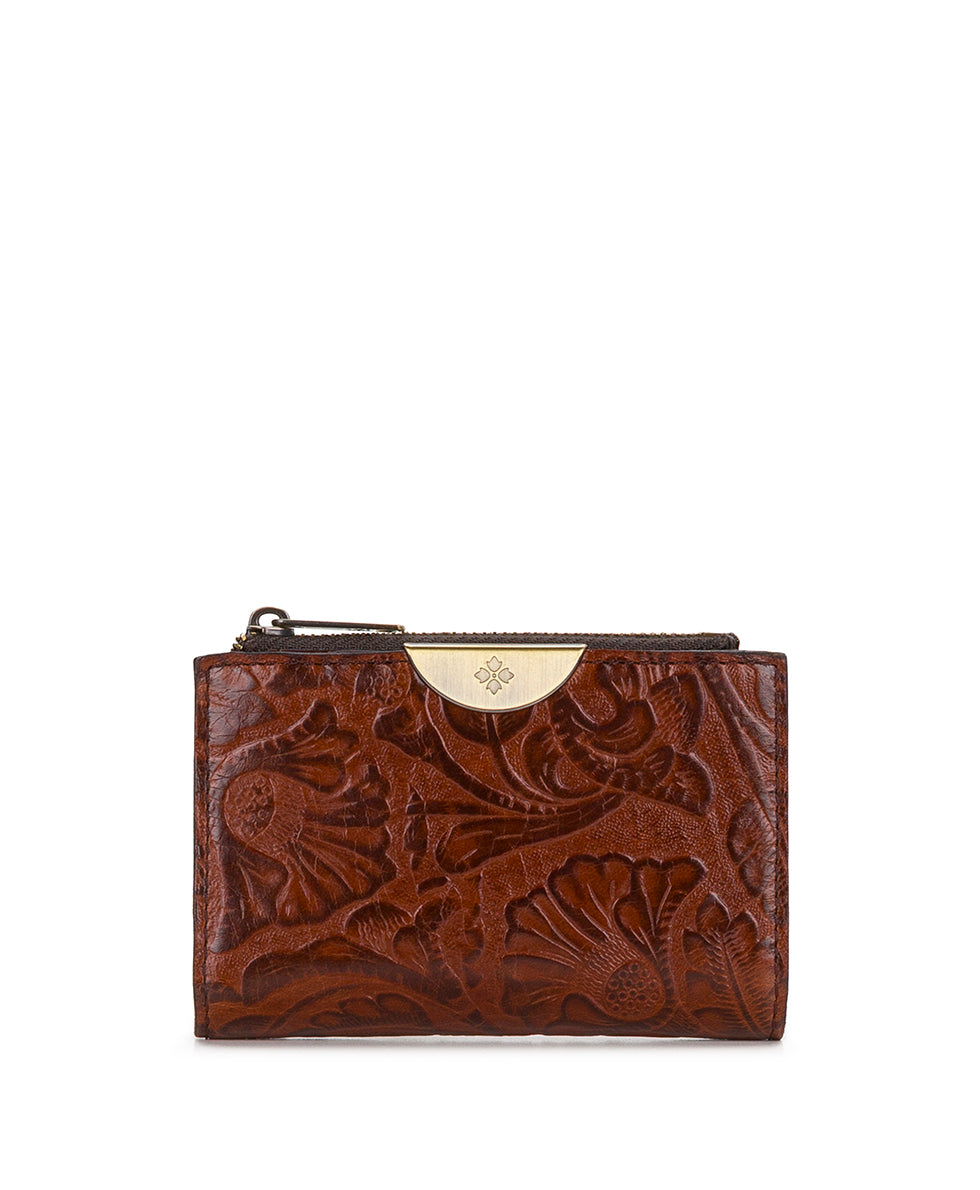 Patricia Nash Busalla Wallet | Brazillian Supple Tooled | Cognac