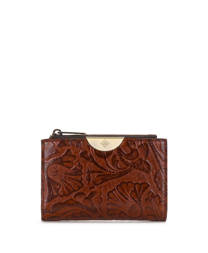 Patricia Nash Busalla Wallet | Brazillian Supple Tooled | Cognac