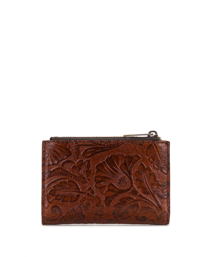 Patricia Nash Busalla Wallet | Brazillian Supple Tooled | Cognac